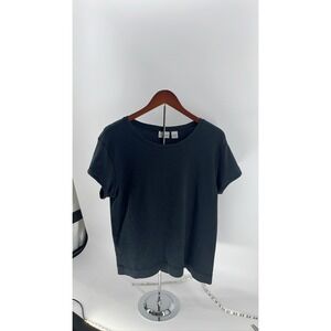 Chico's Women's Size 3 Black Ultimate Tee Short Sleeve Crew